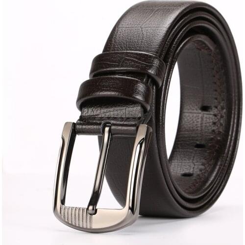 Genuine Leather For Mens High Quality Buckle Jeans Cowskin Casual Belts Business Cowboy Waistband Male Fashion Designer 2021New