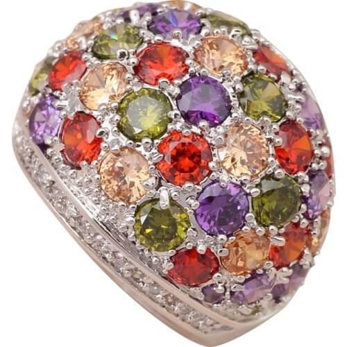 Luxury Designe Color Gold tone fashion jewelry Crystal Zirconia Golden SWA Element Ring USA Size #6.5 #7.5 JR1131A