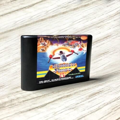 Thunder Force IV - EUR Label Flashkit MD Electroless Gold PCB Card for Sega Genesis Megadrive Video Game Console