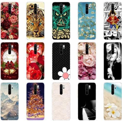For xiaomi redmi 9 Case Silicon Back Cover For redmi 9 6.53 inch coque bumper protective fundas flower