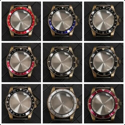 Vintage 1960 Watch Case for NH35/36 Movement Caja de reloj vintage Acrylic Dome Crystal Vintage-Uhrengehä Bronze Watch Accessory