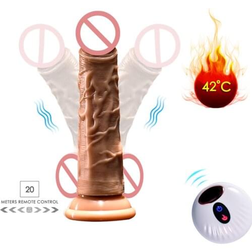 Vibrating Dildos Sex Toys For Women Lesbian Masturbator Realistic Huge Dildo Vibrator Remote Control Automatic Telescopic Penis