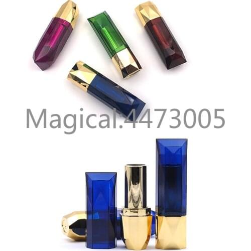 10/20/50/80pcs 4 Color Diamond Golden Lipstick Lip Balm Tube Empty High Quality Plastic Lip Rough Pipe Lipstick Gloss Container