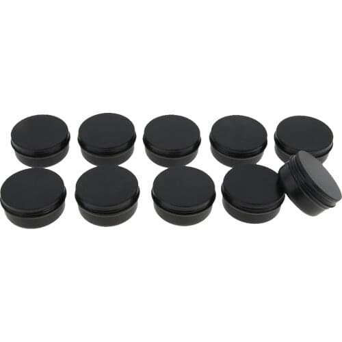 10Pcs Aluminium Cosmetic Pots Lip Balm Jars Candle Tin Empty 30g 50g 60g 80g