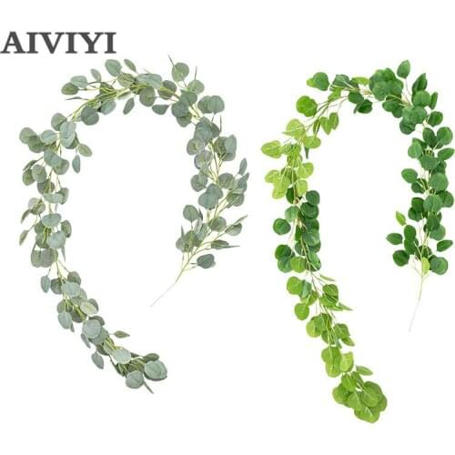 2m Artificial plants Hanging Eucalyptus vine Wedding Decorative Flowers Fake Flowers home Decoration Party Accessories