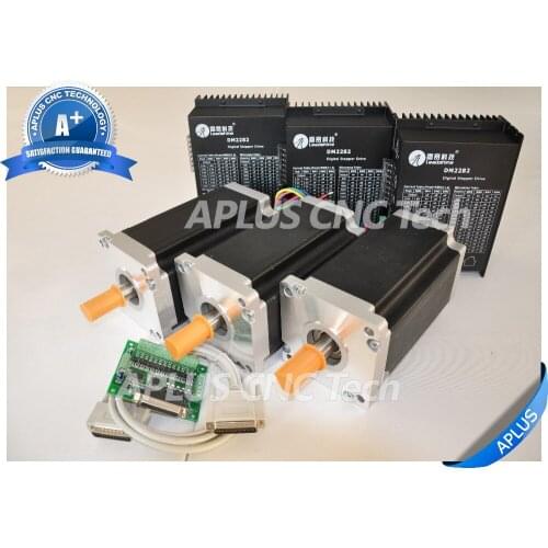 3-Axis NEMA 42 Stepper Motor (4100oz-in/200mm/8.0A) & 220VAC Stepper Driver DM2282 Kit