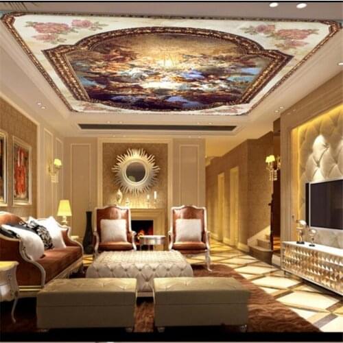 Wellyu Custom Wallpaper 3d обои European Style Ceiling Fresco Ceiling Living Room Ceiling Fresco papel de parede 3d wallpapers