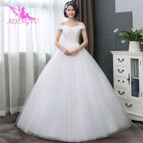 AIJINGYU Victorian Dress Gowns Corset Wholesale Simple Short Vintage Modest Gown Cheap Wedding Dresses 2021