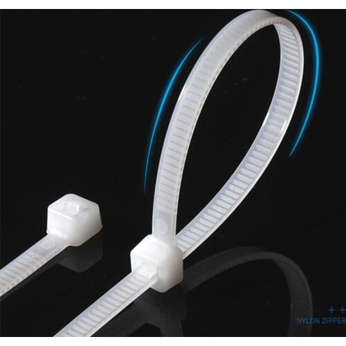 White Cable Tie Zip Tie Self-locking Nylon Plastic Tie 3*60 3*80 3*100 3*150 3*200 4*200 4*350 5*300 5*400 8*200 5*200 8*300