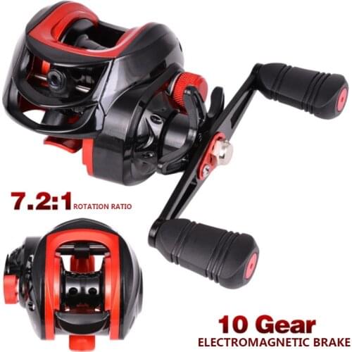 Free Shipping Baitcast Fishing Aluminum Body Spinning Reels High Speed with Line Copper rod rack drive Fish Tools GDLEGEND