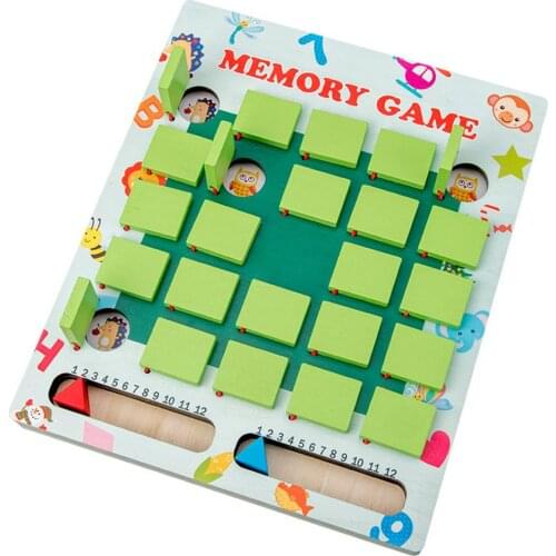 Wooden Memory Matching Game Kids Memory Match Flip Chess Logical Thinking Training Educational Toys