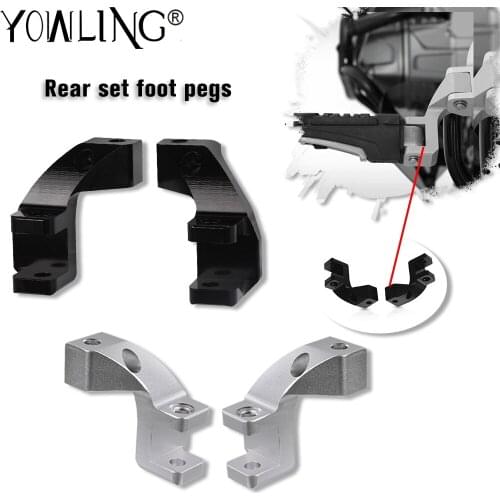 For BMW R1200GS R1250GS ADV R 1200 1250 GS LC Adventure S1000XR Passenger Footrest Relocation Rear Foot Peg Footpeg Lowering Kit