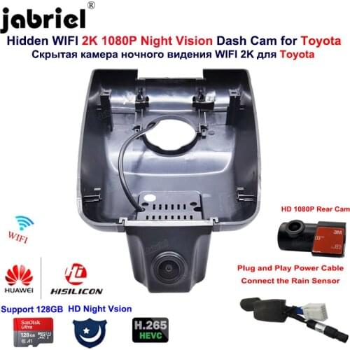 For Toyota Highlander for Toyota Kluger 2018 2019 2020 2021 2K 1440P Wifi Hisilicon Car Dvr Dash Cam Cameras Dashcam 24H Paking