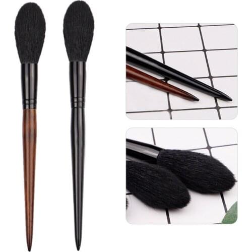 Travel Portable Goat Hair Long Handle Face Makeup Highlighter Blending Brush Blush Brush Concealer Brush Beauty Tool