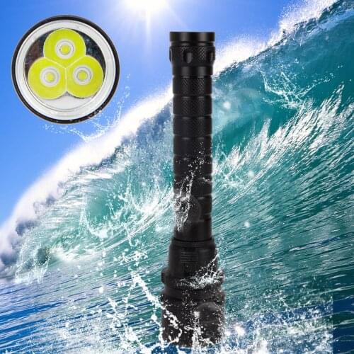 Diving 6000LM 3X XM-L T6 LED Scuba Flashlight Lamp Torch 18650 Underwater 100m