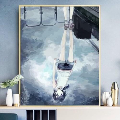 Painting By Number The son of the weather Flower Paint By Numbers For Adults Portrait Home Decor Arcylic Oil Painting Hand Paint