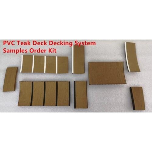 Boat Marine Yacht Synthetic PVC Teak Deck Decking System Samples Order Kit