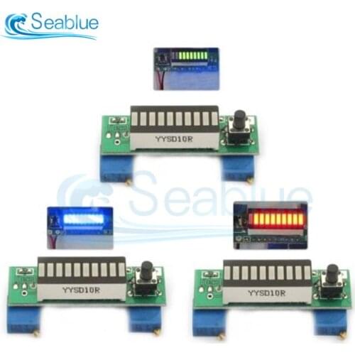 LM3914 10-digit Power LED Display Module Parts LED Power Level Tester 3.7V Lithium Battery Capacity Indicator Module