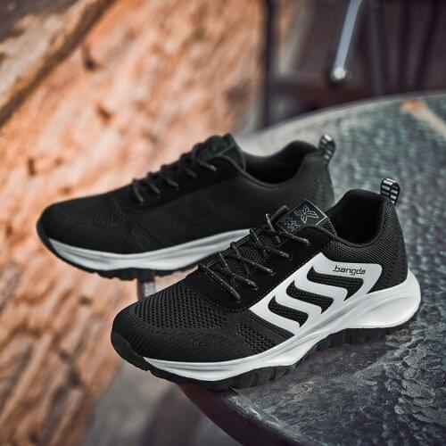 Men Sneakers Sport Soft Breathable Mesh Comfortable Cushioning Outdoor Non-Slip Wear-Resistant Running Shoes for Men