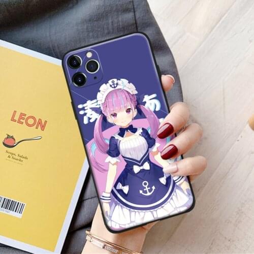 Minato Aqua Hololive anime For iPhone se 6 6s 7 8 plus x xr xs 11 12 mini pro max soft silicone phone case cover shell