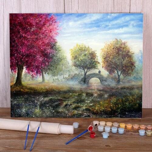 Natural Scenery Rendezvous Painting By Numbers Kit Oil Paints 50*70 Paiting By Numbers Loft Picture Crafts For Handicraft