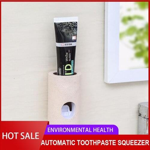 Wall-Mounted Non-Marking Dustproof Paste Toothpaste Dispenser Bathroom Accessories Lazy Automatic Toothpaste Squeezing Device