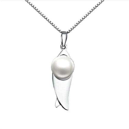 Sinya sterling silver pearl pendant choker necklace for women with 18inch box chain best gift for lover mother girls 2017 Newest