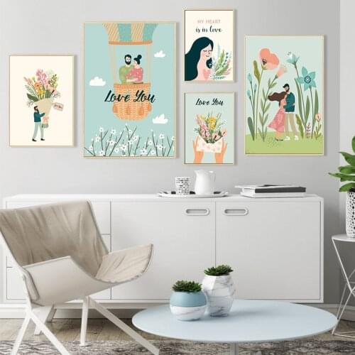 Minimalist Couple Posters And Prints Abstract Illustration Portrait Wall Art Canvas Painting Pictures Modern Home Decoration