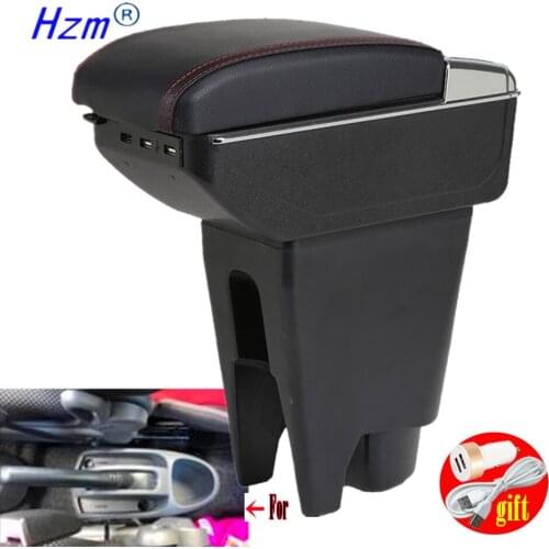 For Peugeot 107/Citroen C1/Toyota Aygo BJ/BYD F0 armrest box Interior Car Armrest Center Storage box USB LED Car-styling Decorat