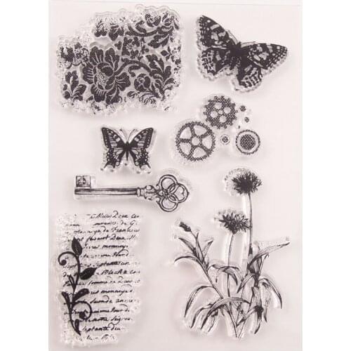 Silicone Clear Stamps CUTTING DIES For Scrapbooking Butterfly STENSICLS DIY PAPER Album Cards MAKING Transparent RUBBER Stamp