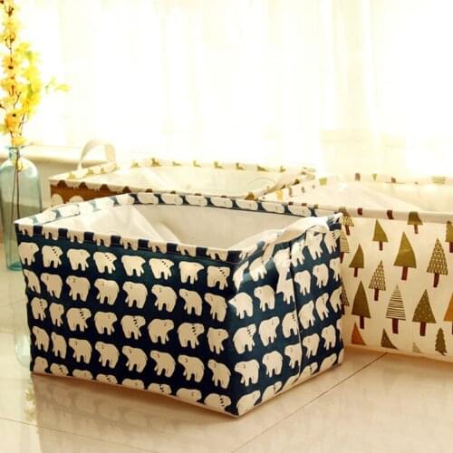 Foldable Animal Printing Storage Basket Durable Toy Storage Basket With Handle Waterproof Laundry Storage Basket For Bathroom