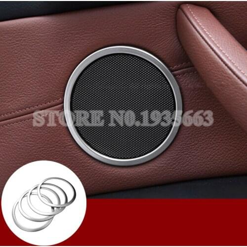 Interior Car Door Speaker Frame Cover Trim For BMW X5 E70 2008-2013 X6 E71 2008-2014 4pcs Car Accessories Interior Car Decor