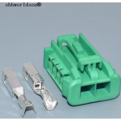 Worldgolden 2.8mm 2pin Flame retardant plug 2.8series auto wire harness green modified connector