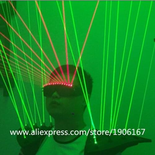 Green Laser Man Luminous Vest And Waistcoat Laserman Costume With 20pcs 532nm 100mW Lasers Red Laser Glasses For Laser Show