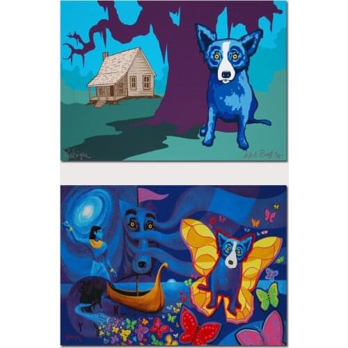 Animal Color Dog HD Canvas Print Painting Artwork Modern Home Wall Decor Painting Canvas Art HD Picture on Canvas Prints #127