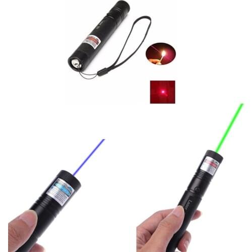 1pcs G301 5mW 650nm Red/532nm Green/405nm Blue 301 Laser Pointer Pen Light Visible Burning Beam Burn Lazer w/ Safety Lock Key