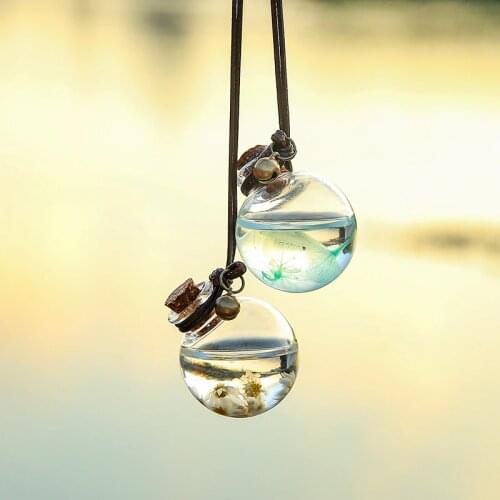 10ml mini household/Car Hanging Perfume Pendant Fragrance Air Freshener Empty Glass Bottle For Essential Oils Diffuser decor wh