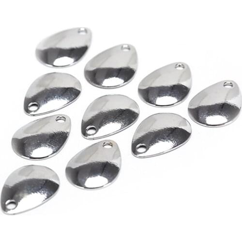 10pcs/lot Fishing Spinner Rings Blades Smooth Nickel Spoons Plaice Tackle Craft DIY bait fishing tool lure accessories