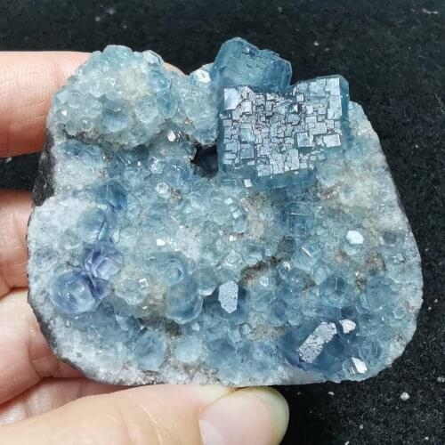 103.2g natural blue-green fluorite mineral ring vein healing teaching specimen stone decoration collection ornaments