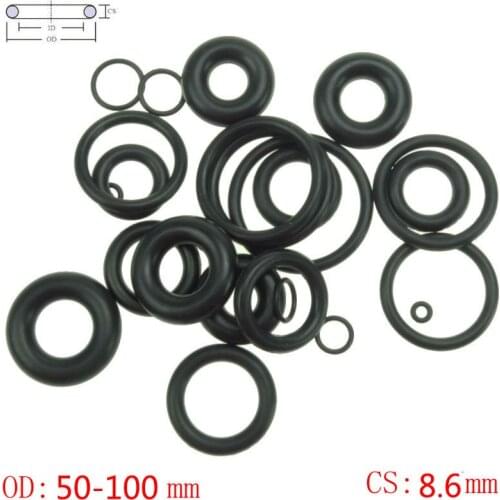 CS 8.6mm OD50-100mm NBR Rubber Oil Sealing Gasket O Ring