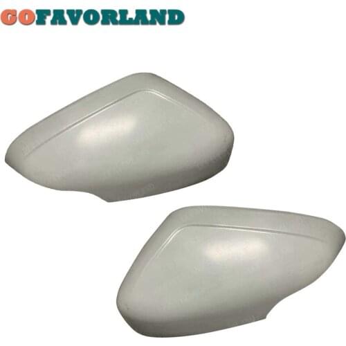 2Pcs Front Left & Right Side Exterior Rearview Mirror Housing Cover Unpainted 39853090 39853110 For Volvo S40 S80 V50 C70
