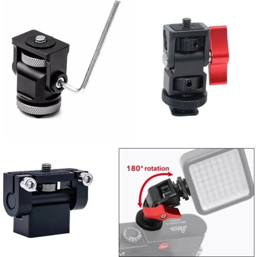 Monitor Adapter Mount 1/4" Screw Monitor Hot Shoe stand adapter Holder for Flash LED Light Monitor Camera Cage Accessories New