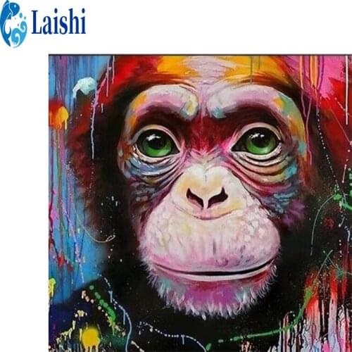 5D DIY Diamond Painting Doodle monkey Full Square/Round Drill Diamond Embroidery Cross Stitch Rhinestone Mosaic Home Decor