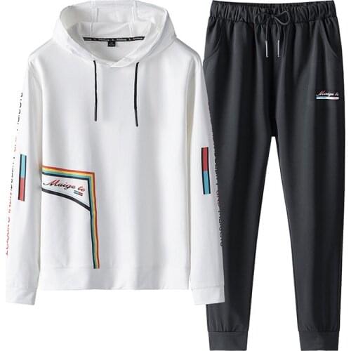 Mens Sportswear Sets Spring Autumn Hoodies 2Piece Male Casual Jogging Tracksuit Men 2 Piece Sweatshirt + Sweatpants Sports Suit