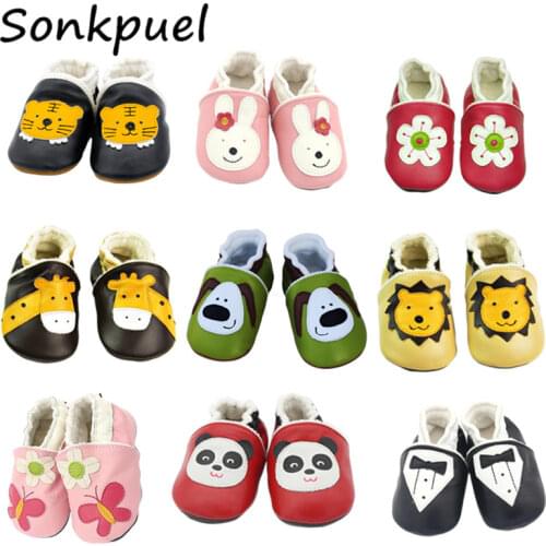 Cute Baby Shoes Girls Soft Moccasins Shoe Winter Plus Velvet Anti-slip Baby Girl Sneakers Toddler Boy Newborn Shoes First Walker
