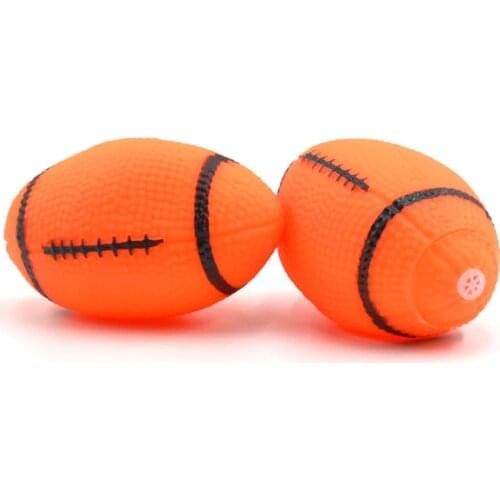 Pet Dogs Toys Sounding Chewing Squeaky Toy for Dogs Puppies Football Soccer Dogs Ball Training Rugby 1pc