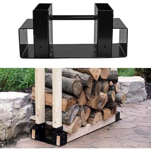 Outdoor Firewood Rack, Adjustable Heavy Duty Logs Stand Stacker Holder for