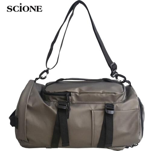 Nylon Outdoor Sports Gym Backpack With Shoe Pouch Male Female Fitness Travel Handbag Training Yoga Duffel Shoulder Bag X255A