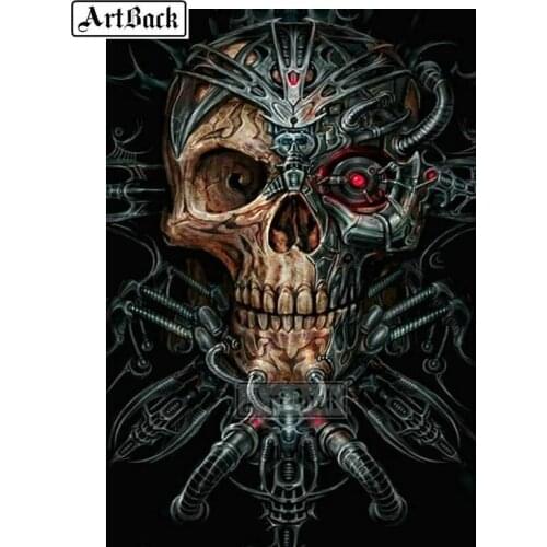 New 5d diy diamond painting skull icon full square drill 3d diamond embroidery rhinestone mosaic home decor gift ARD20