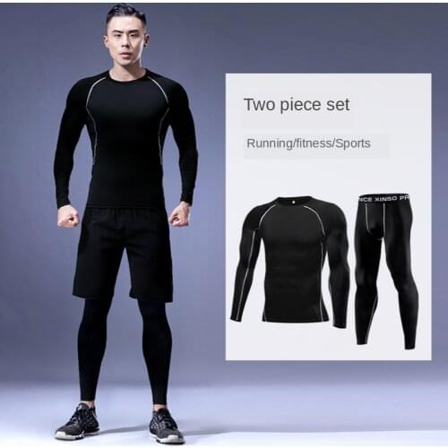 Workout Clothes Autumn and Winter Plus Velvet Tights Running Training Quick-drying Clothes Gym High Elastic Long Sleeve Suit